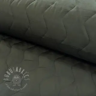 Prešita tkanina ZIG ZAG army green