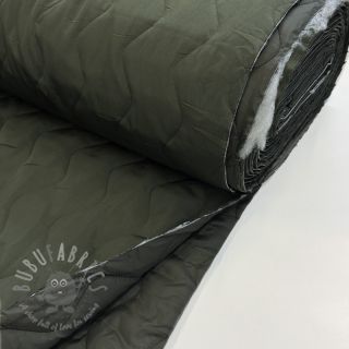 Prešita tkanina ZIG ZAG army green