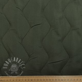 Prešita tkanina ZIG ZAG army green