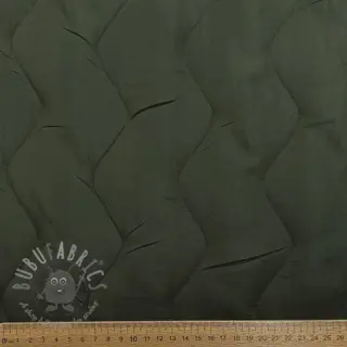 Prešita tkanina ZIG ZAG army green