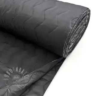 Prešita tkanina ZIG ZAG black