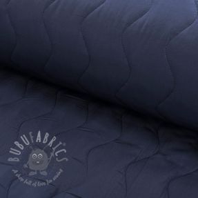 Prešita tkanina ZIG ZAG navy