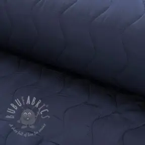 Prešita tkanina ZIG ZAG navy