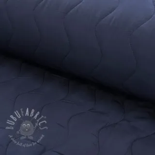 Prešita tkanina ZIG ZAG navy