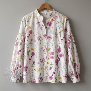 Bombažna tkanina VOILE Emily flowers digital print