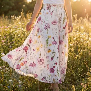 Bombažna tkanina VOILE Emily flowers digital print