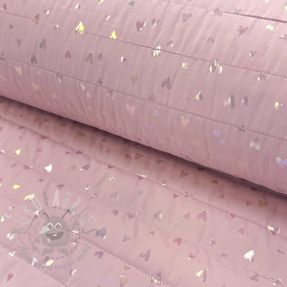 Prešita tkanina FOIL Hearts