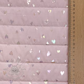 Prešita tkanina FOIL Hearts