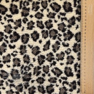 Plaščevina TEDDY JACQUARD Animal skin brown