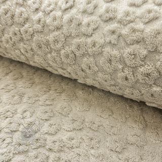 Fleece JACQUARD Flowers ecru