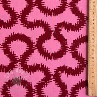 Viskoza STRETCH Abstract pink