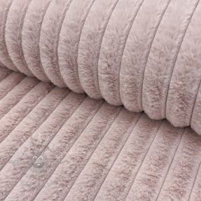 Umetno krzno Stripes Luxe old rose