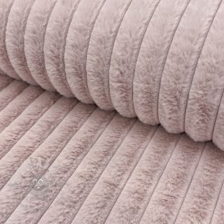 Umetno krzno Stripes Luxe old rose