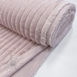 Umetno krzno Stripes Luxe old rose