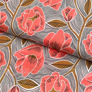 Bombažna tkanina VOILE Timi flowers