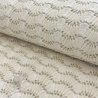Pletenina jacquard LUREX ecru