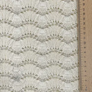 Pletenina jacquard LUREX ecru