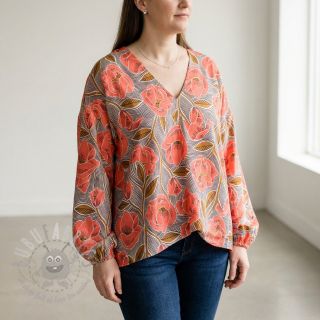 Bombažna tkanina VOILE Timi flowers