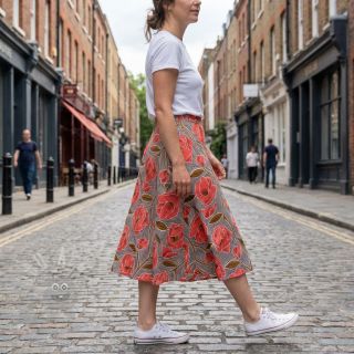 Bombažna tkanina VOILE Timi flowers