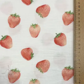 Dvoslojna gaza/muslin Strawberries digital print