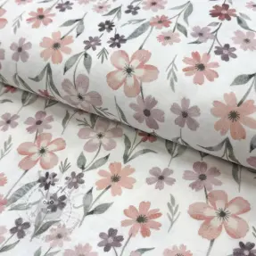 Dvoslojna gaza/muslin Flowers Jana digital print