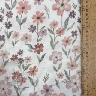 Dvoslojna gaza/muslin Flowers Jana digital print