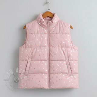 Prešita tkanina FOIL Hearts