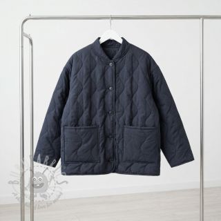 Prešita tkanina ZIG ZAG black