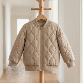 Prešita tkanina ZIG ZAG beige