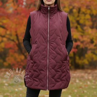 Prešita tkanina ZIG ZAG aubergine