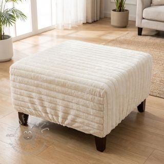 Umetno krzno Stripes Luxe ecru