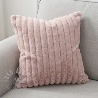 Umetno krzno Stripes Luxe old rose
