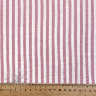 Dvoslojna gaza/muslin YARN DYED Summer stripe rose