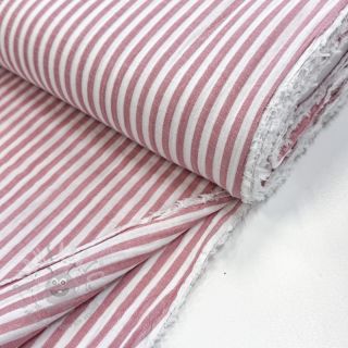 Dvoslojna gaza/muslin YARN DYED Summer stripe rose