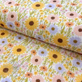 Dvoslojna gaza/muslin Flowers Hot summer digital print