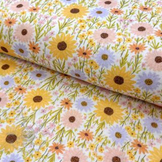 Dvoslojna gaza/muslin Flowers Hot summer digital print