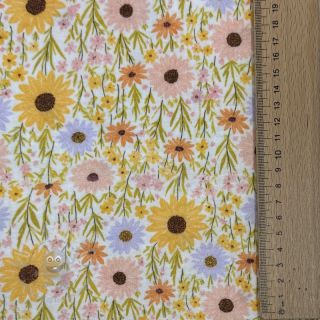 Dvoslojna gaza/muslin Flowers Hot summer digital print