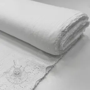 Dvoslojna gaza/muslin BORDER Helene white
