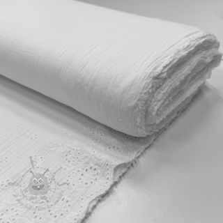Dvoslojna gaza/muslin BORDER Helene white