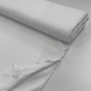 Dvoslojna gaza/muslin BORDER Helene white