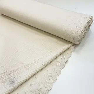 Dvoslojna gaza/muslin BORDER Helene natural