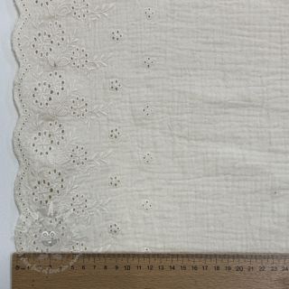 Dvoslojna gaza/muslin BORDER Helene natural