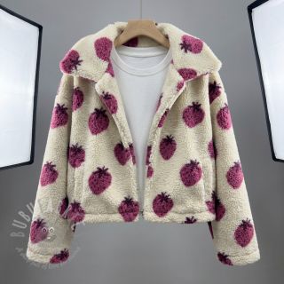 Plaščevina TEDDY JACQUARD Strawberries