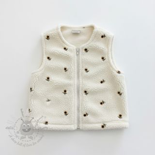 Plaščevina TEDDY JACQUARD EMBROIDERY Sunflower