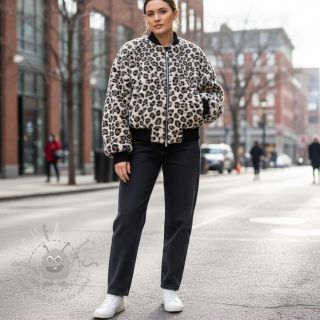 Plaščevina TEDDY JACQUARD Animal skin brown