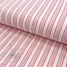 Dvoslojna gaza/muslin YARN DYED Stripe in stripe pink