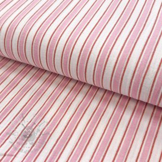 Dvoslojna gaza/muslin YARN DYED Stripe in stripe pink