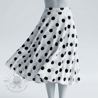 Viskoza RADIANCE Polka BIG dot white
