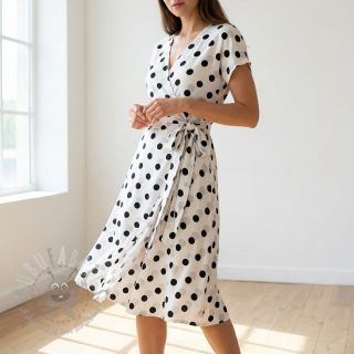 Viskoza RADIANCE Polka BIG dot white