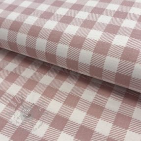 Bombažna tkanina FLANNEL BIG Check light pink